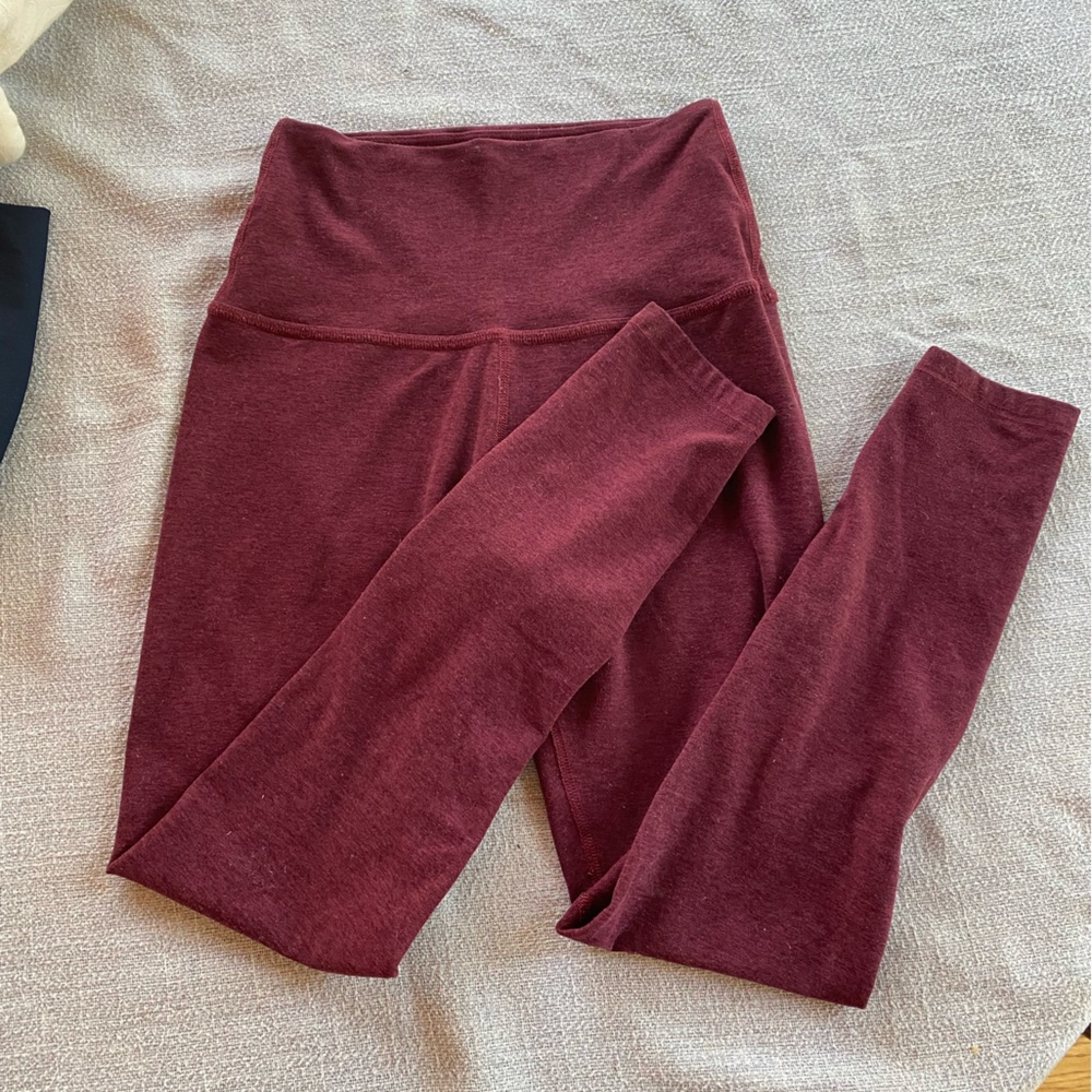 Beyond Yoga Burgundy Spacedye Leggings